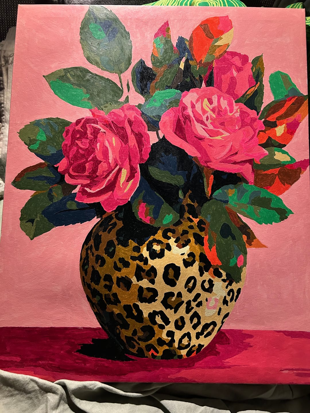Customer photo review of Wild Roses | Paint by Number
