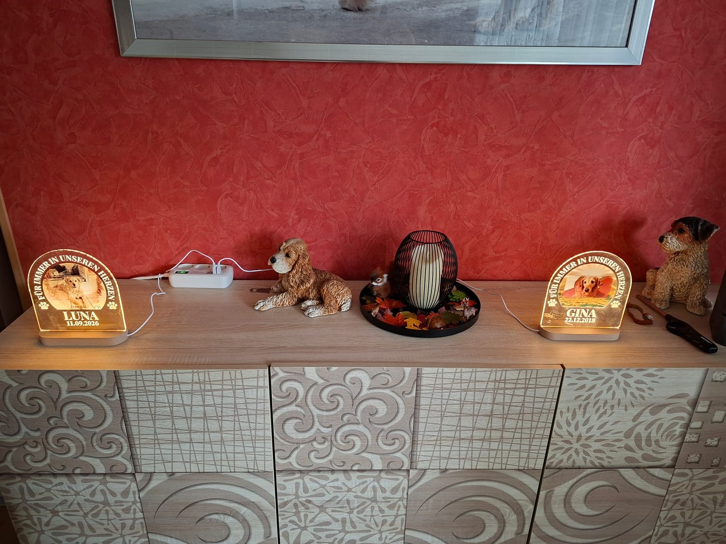 Customer photo review of Für immer in unseren Herzen – LED-Lampe für Hund/Katze