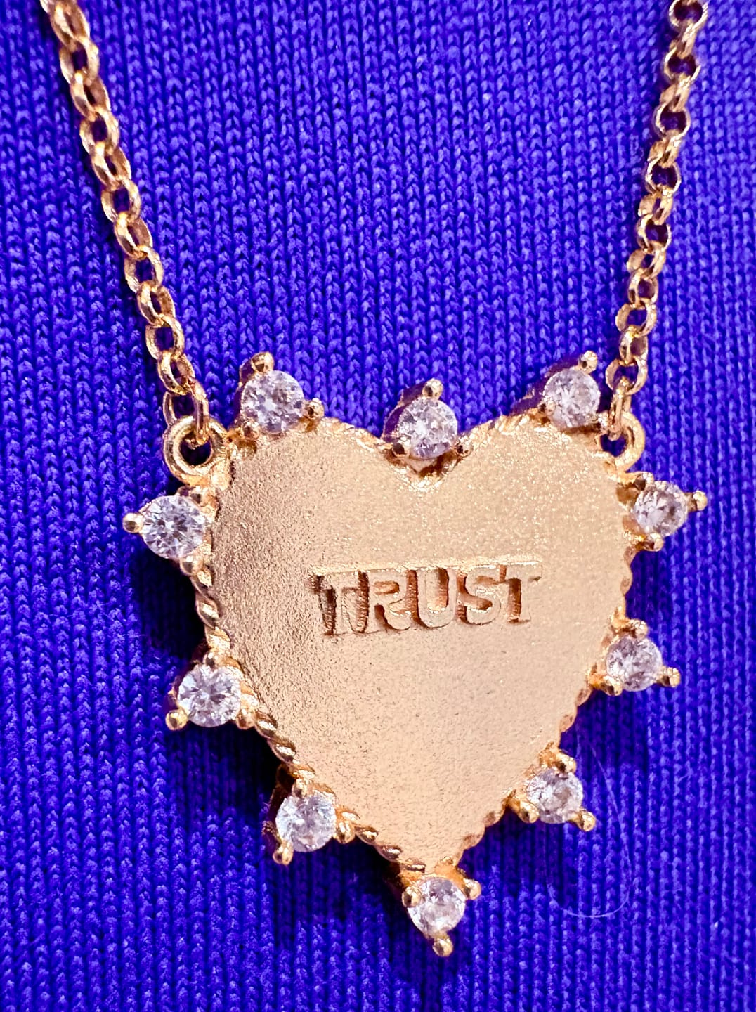 Customer photo review of Heart of Trust Necklace - Gold