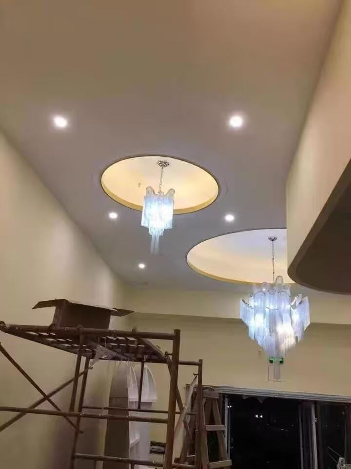 Customer photo review of Nickel-Plated Chain Chandelier, Gold, Silver or Black, 40–160 cm