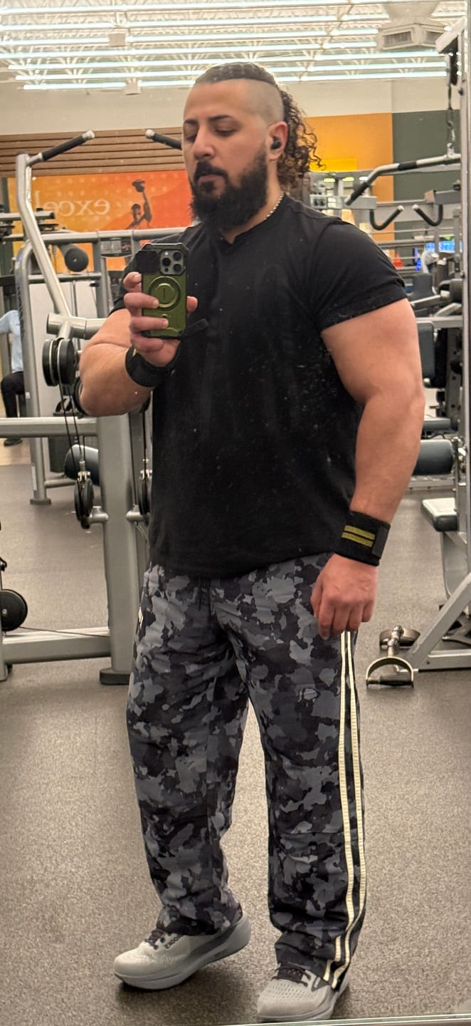 Customer photo review of 249 - Camo Flagship Track Pants