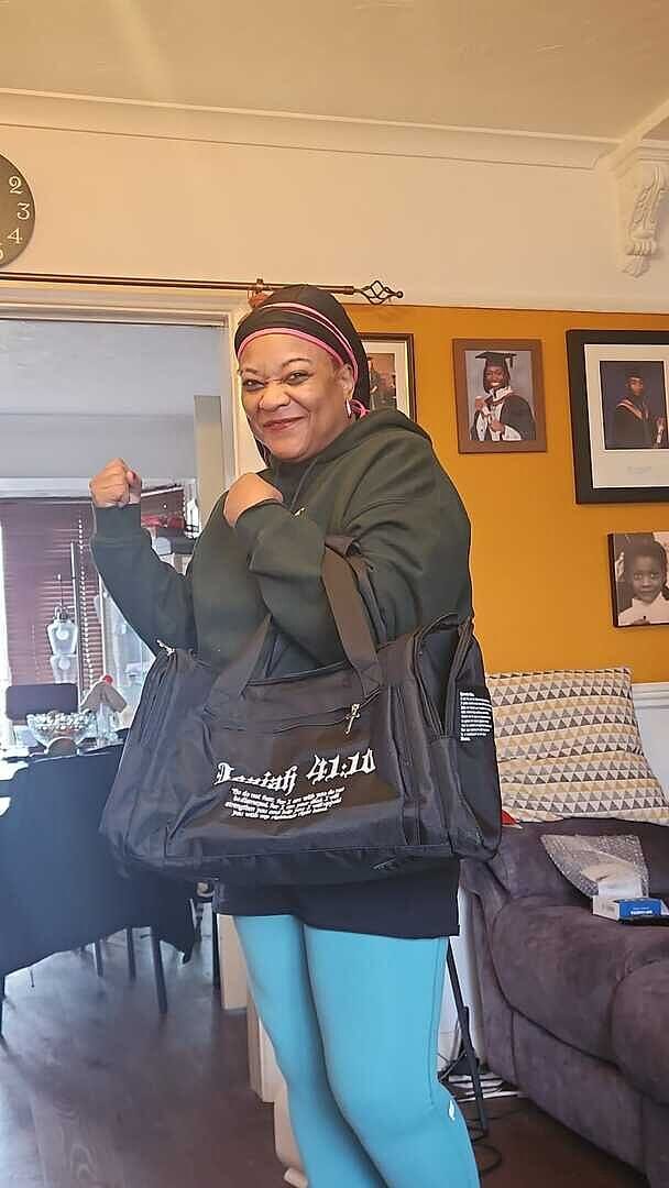 Customer photo review of Fear Not Duffel Bag
