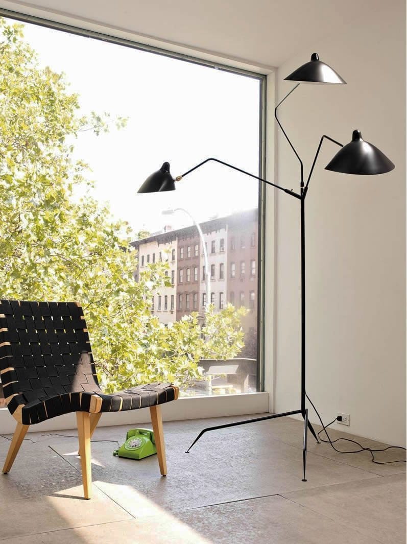Customer photo review of Rotating Arm Floor Lamp, Black Aluminium and Brass, 160 cm