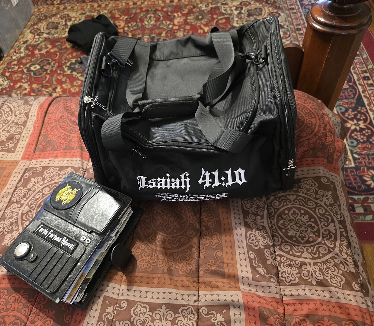 Customer photo review of Fear Not Duffel Bag