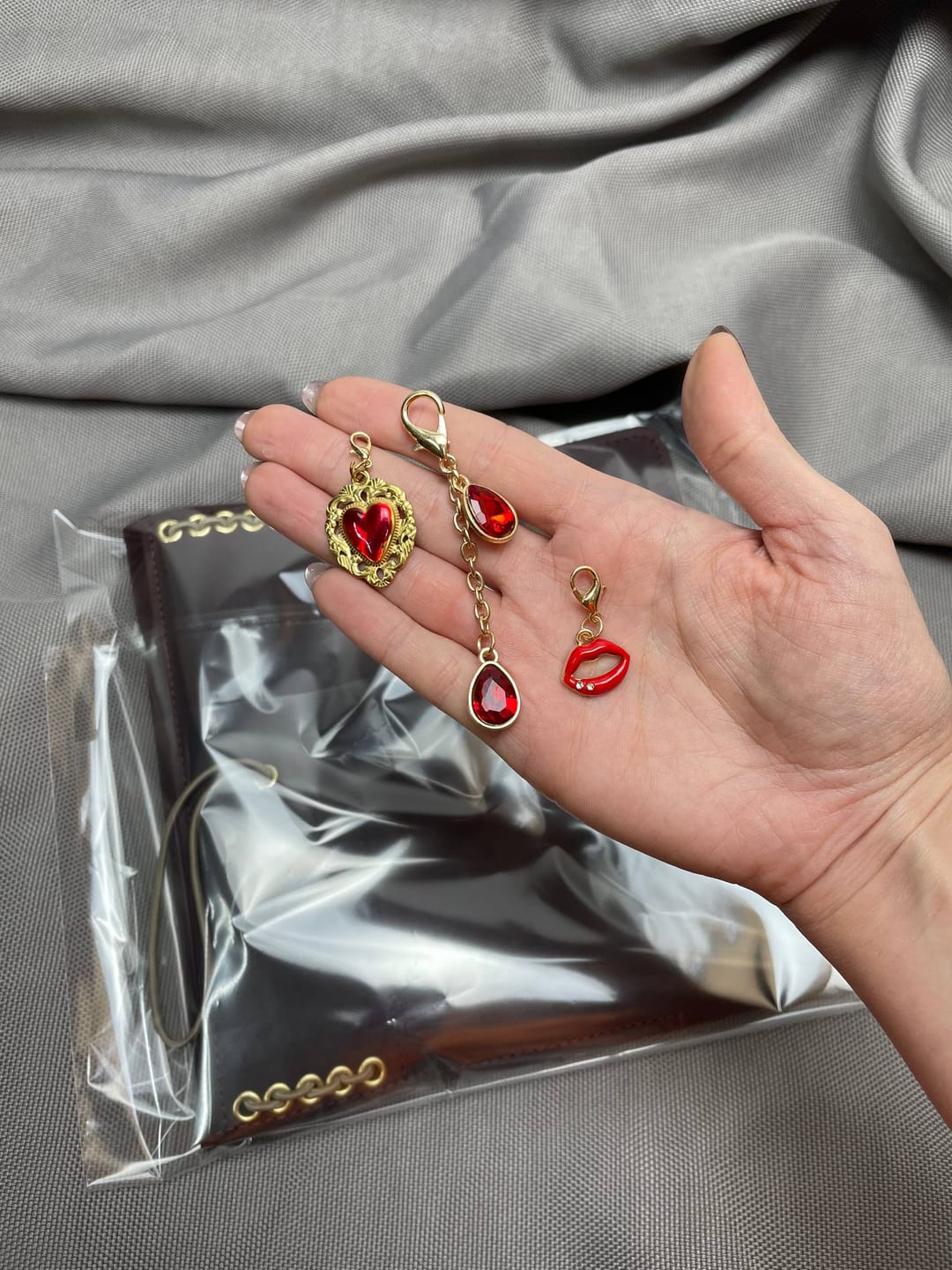 Customer photo review of Set of 3 Mystery Charms