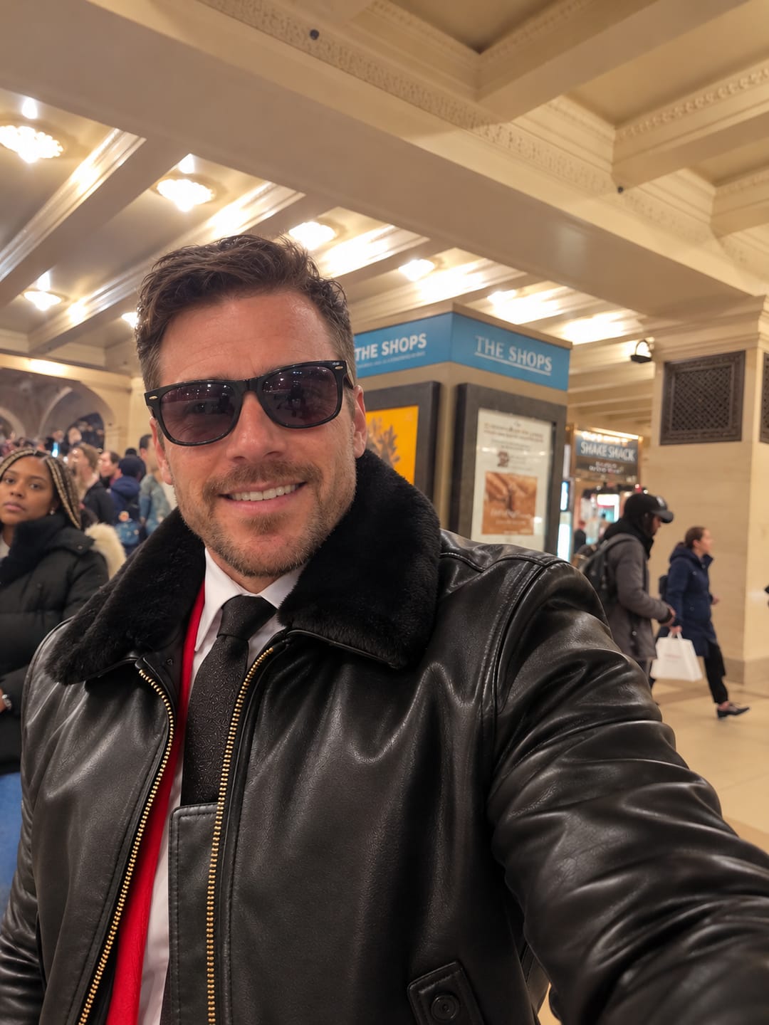 Customer photo review of Dominus G-1 Flight Bomber Black Leather Jacket For Men