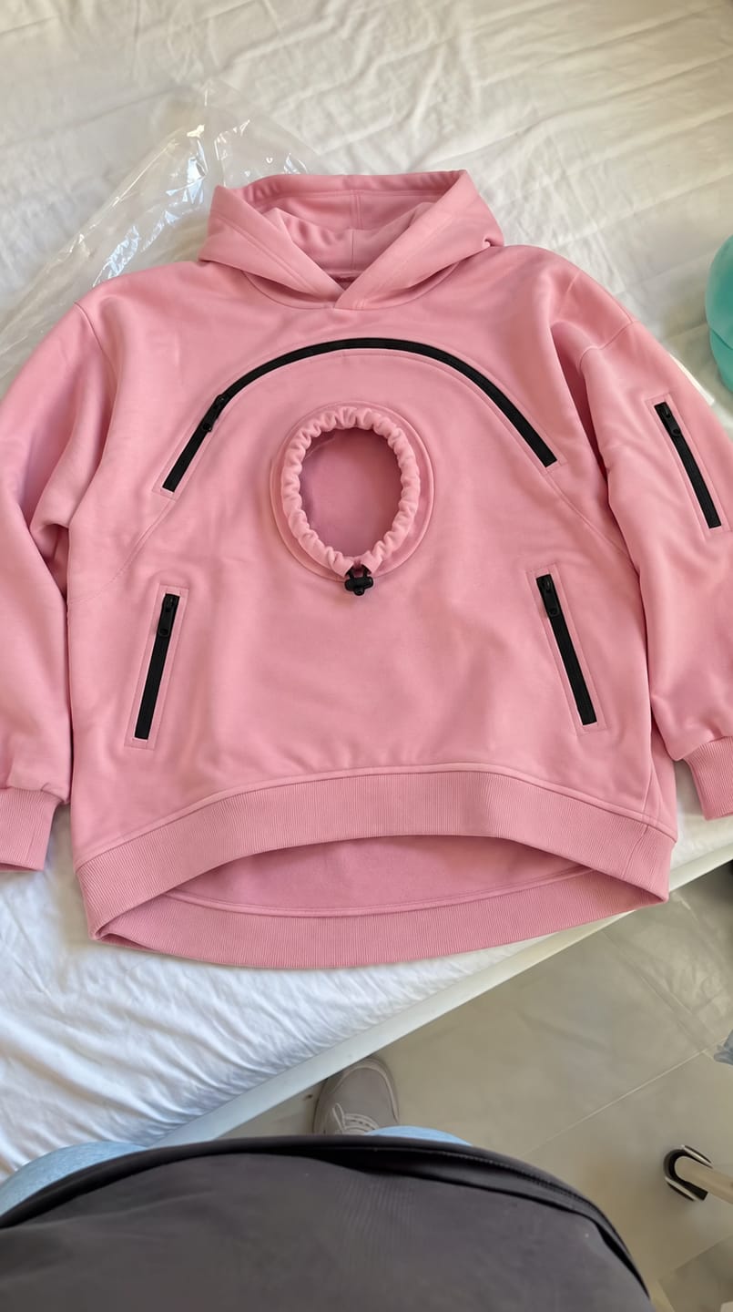 Customer photo review of Pet Pouch Hoodie