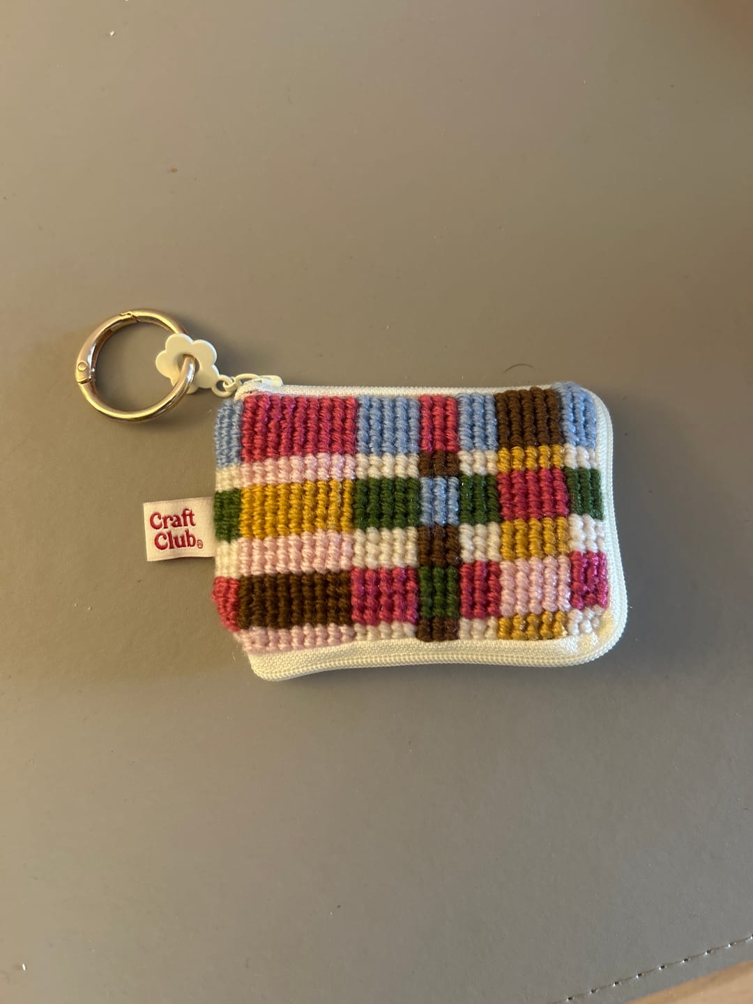 Customer photo review of CURIOUS CRAFTER - Needlepoint Taster Pouch Kit