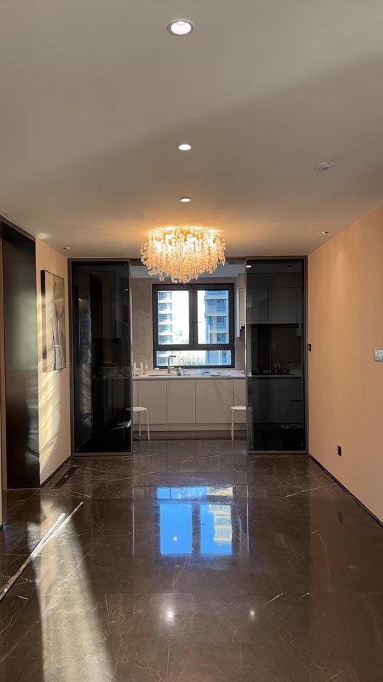 Customer photo review of Frosted Glass Disc Ceiling Light, Cast Aluminium, Gold or Silver