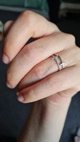 Customer photo review of Wrapped Twin Cross Ring