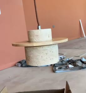 Customer photo review of The Sorrento | Travertine Pendant Light