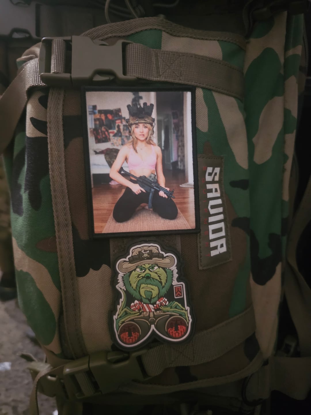 Customer photo review of Sabrina Carpenter Vol. 1 - 4" x 3" Sublimation Velcro Morale Patch