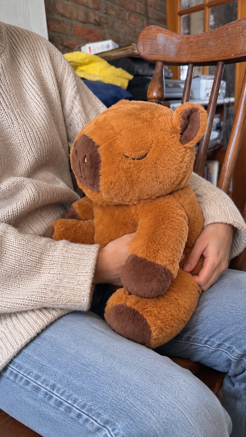 Customer photo review of Huggle Buddy Capybara Verzwaringsknuffel (2kg)