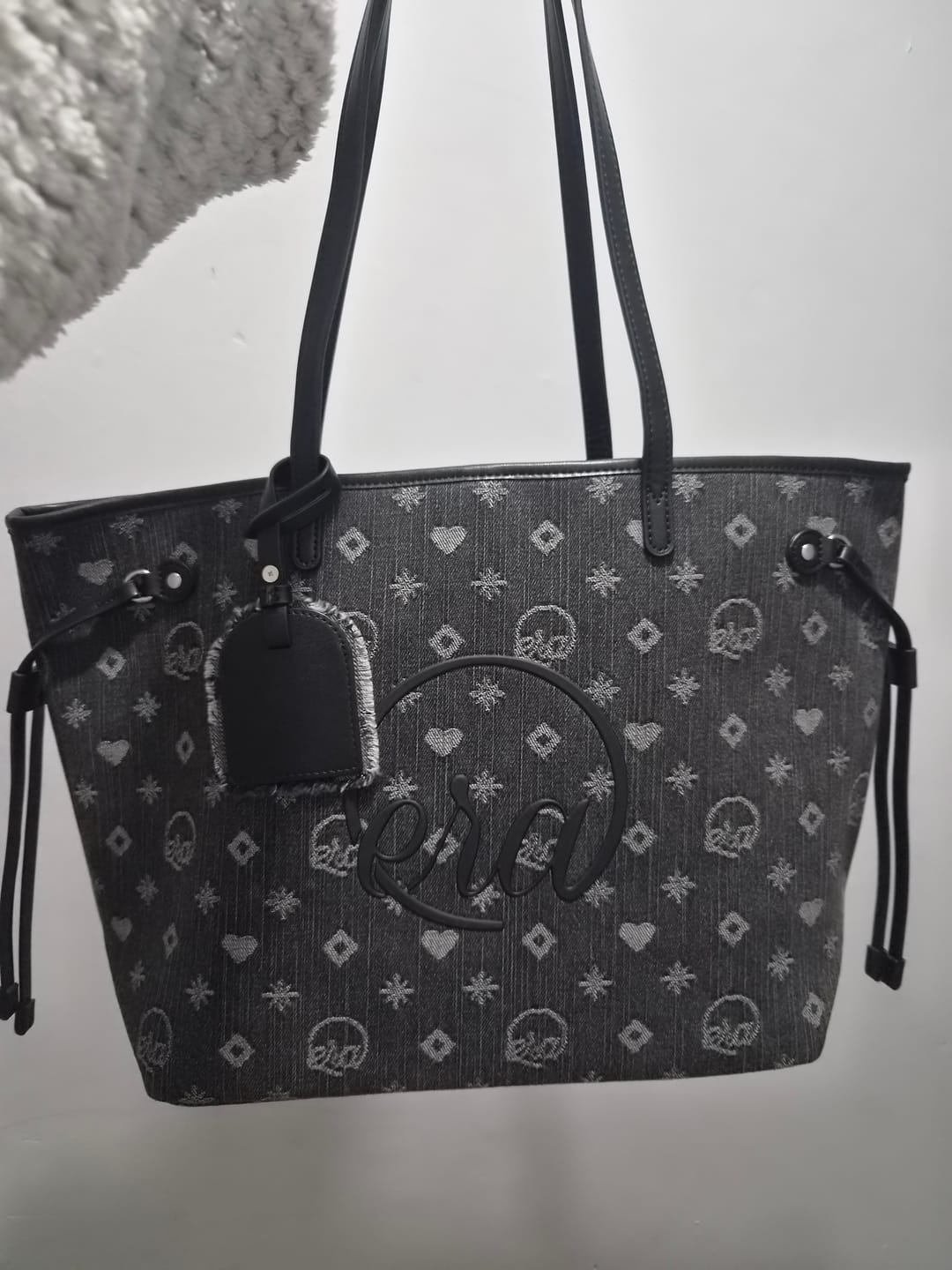 Customer photo review of Midnight Muse Denim Tote