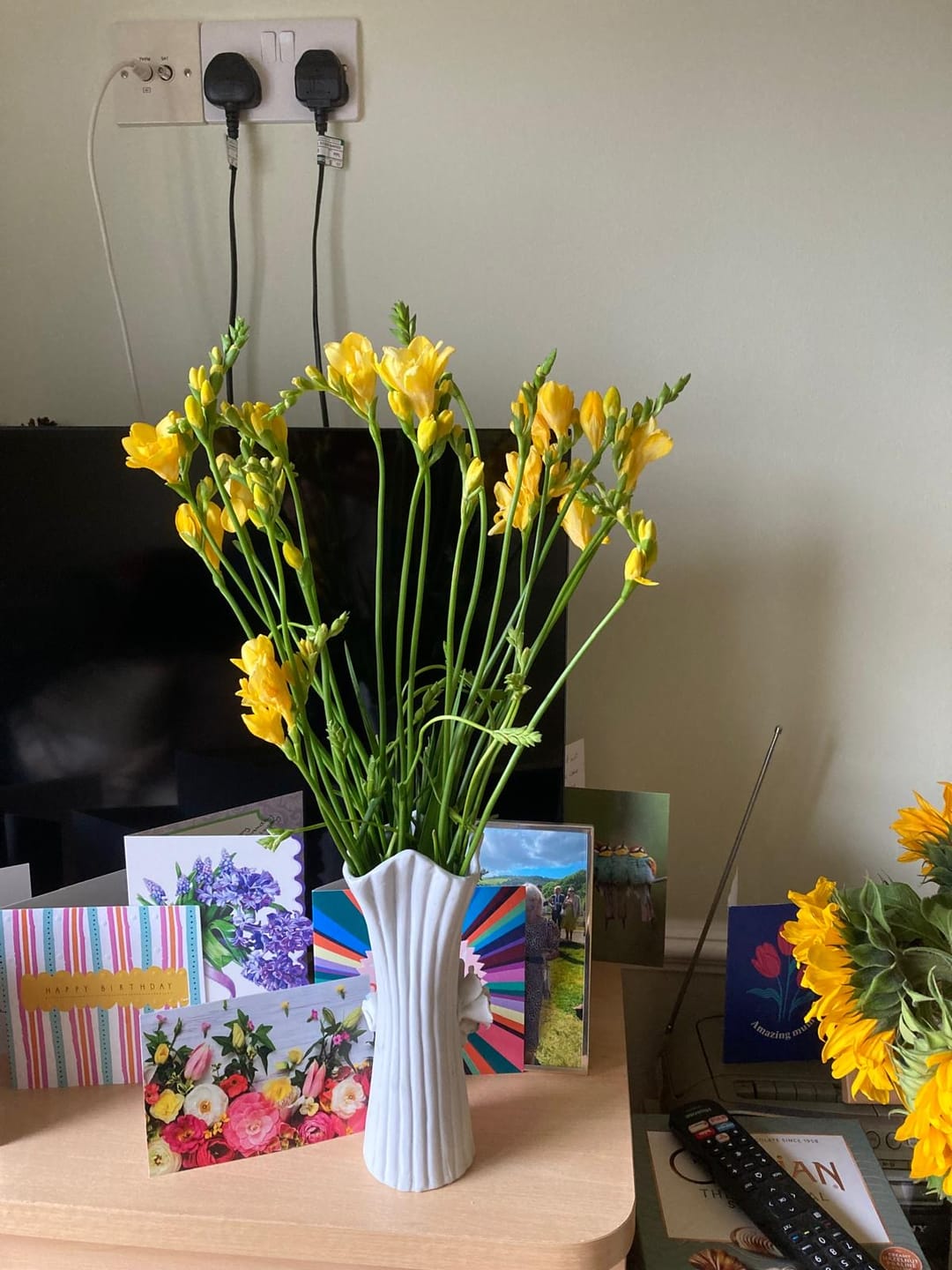 Customer photo review of Yellow Guernsey Long Stem Freesia Flowers