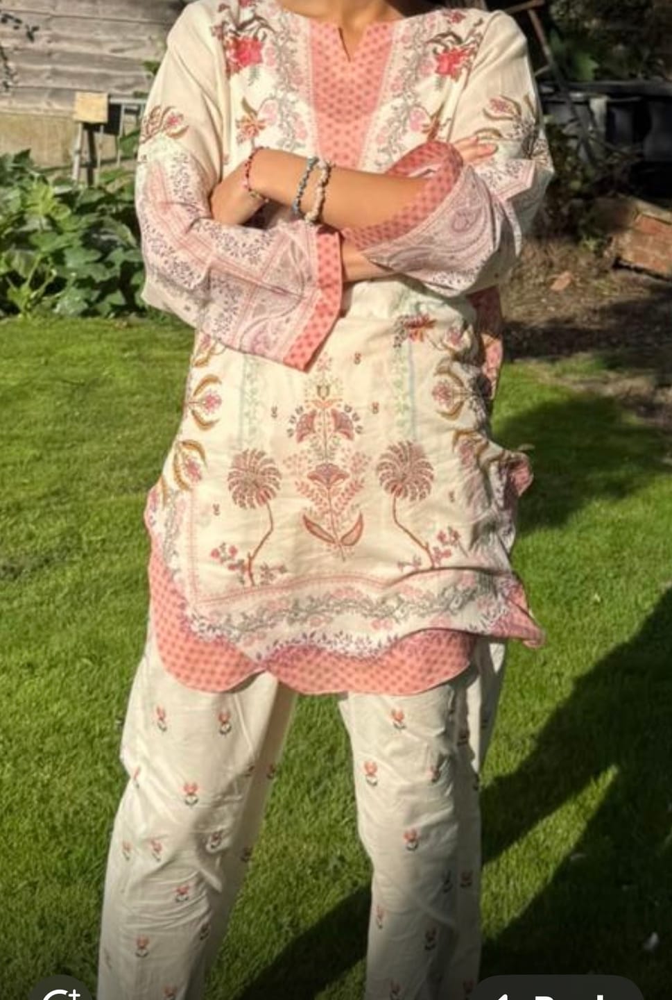 Customer photo review of AB-403 - AFSANAH BASIC PRINT 2 PIECE SUIT