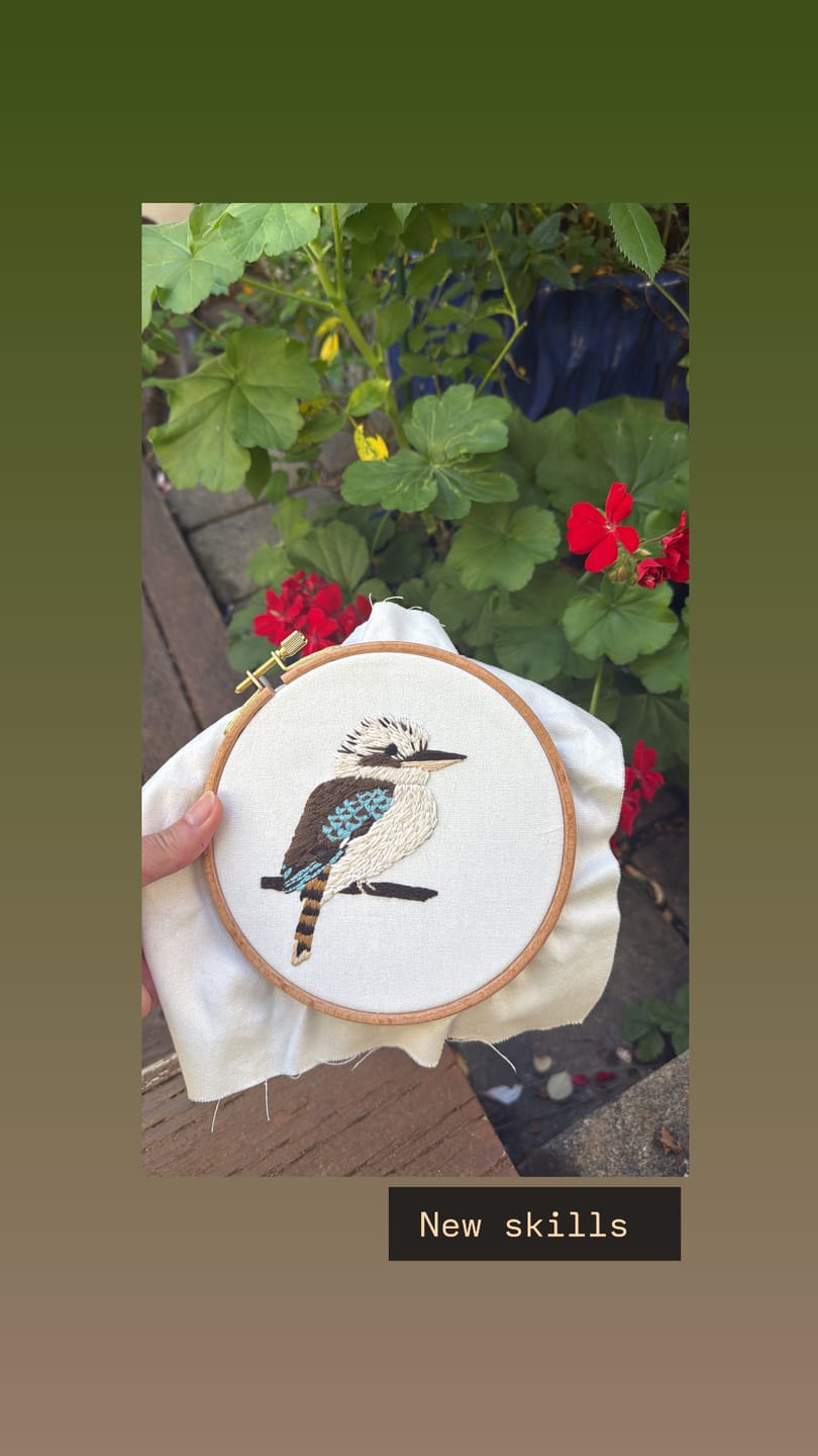 Customer photo review of Kookaburra Embroidery Kit