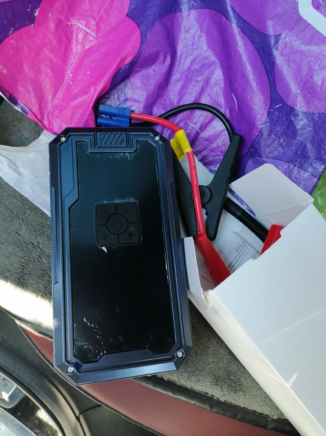 Customer photo review of [Top Rated] Momi's All-in-One Jump Starter - 4 IN 1