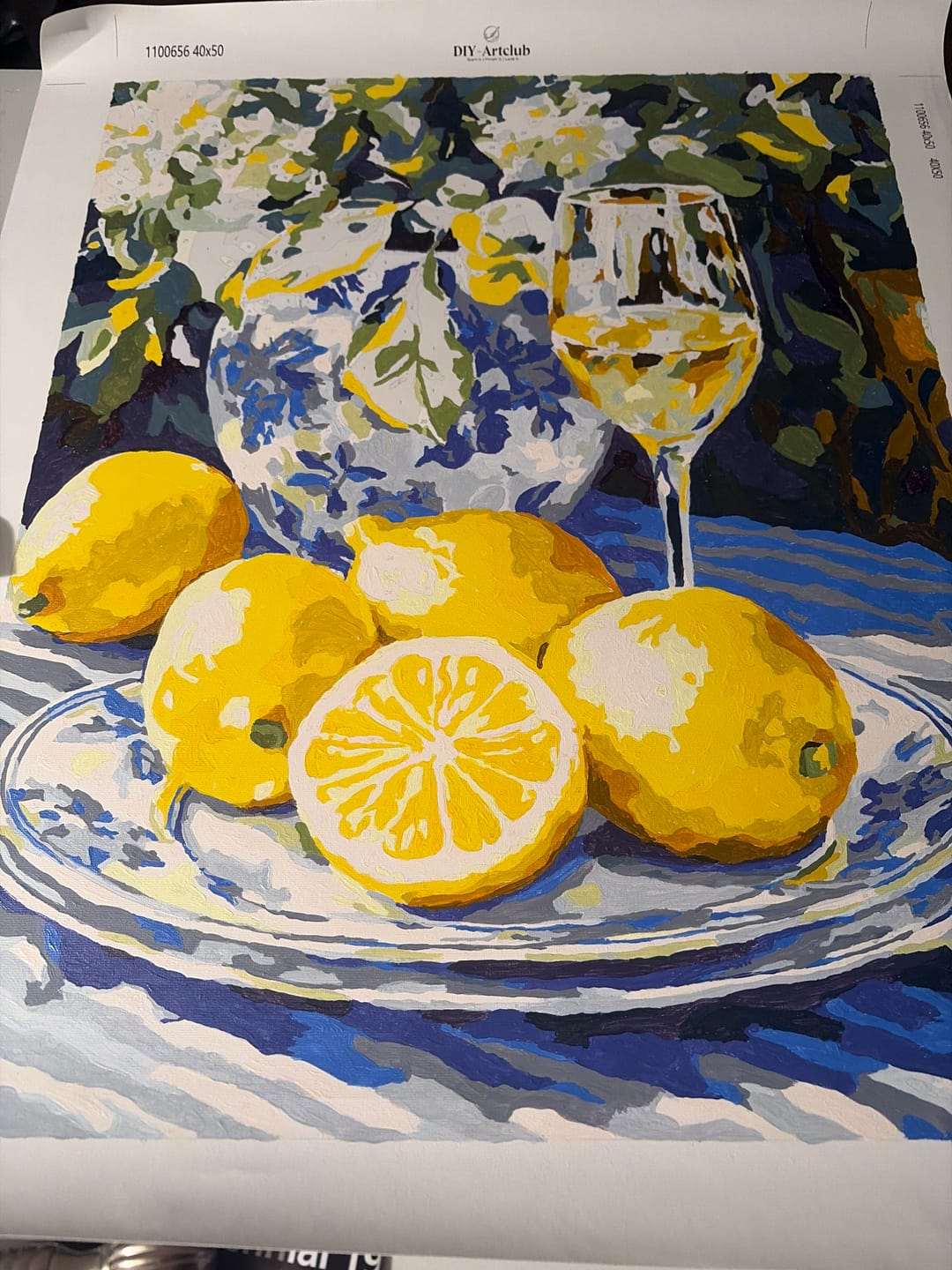 Customer photo review of Lemons and Wine | Paint by Numbers