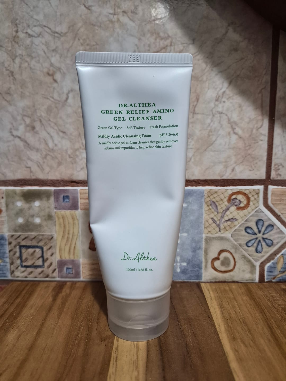 Customer photo review of Green Relief Amino Gel Cleanser