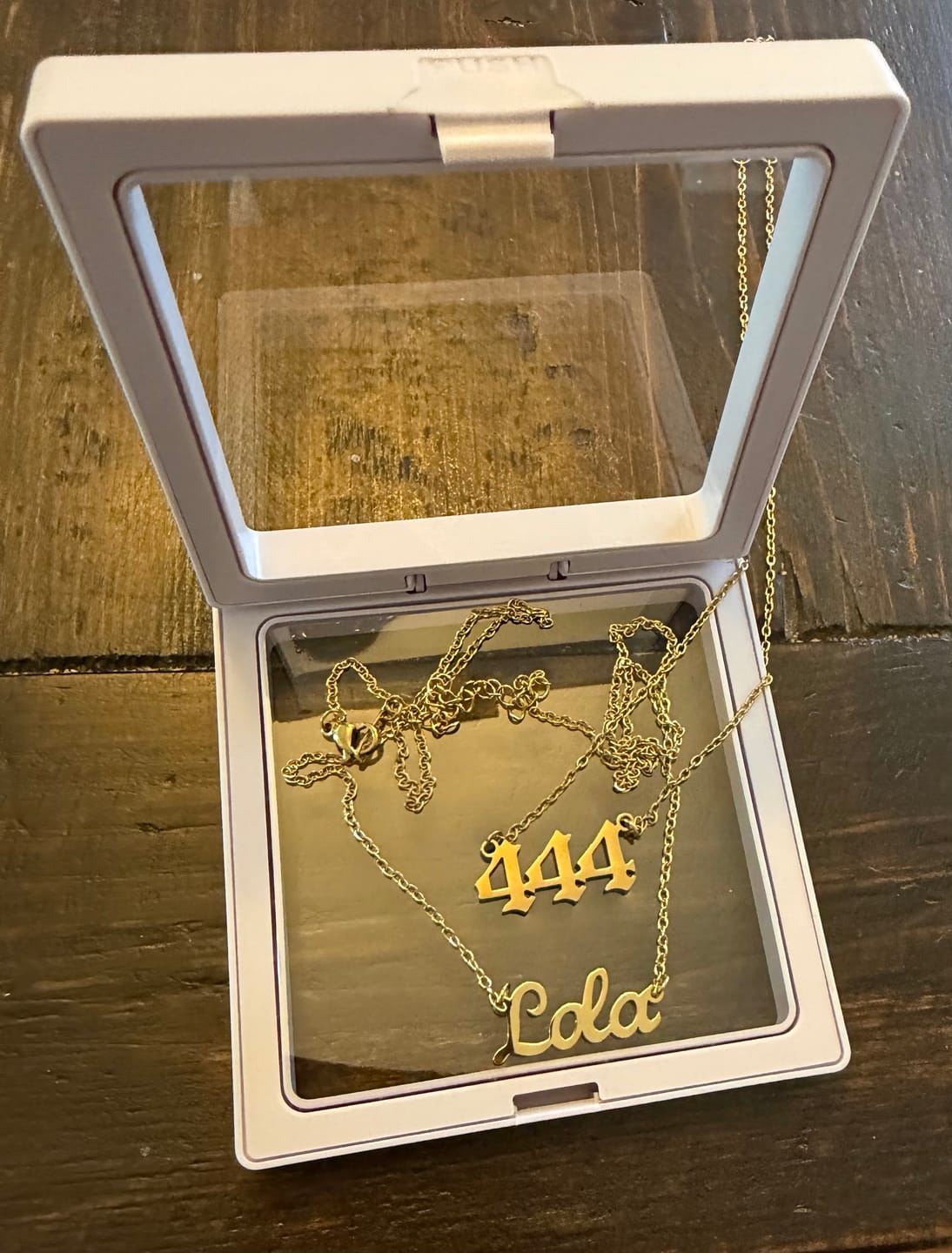 Customer photo review of Custom Name Necklace