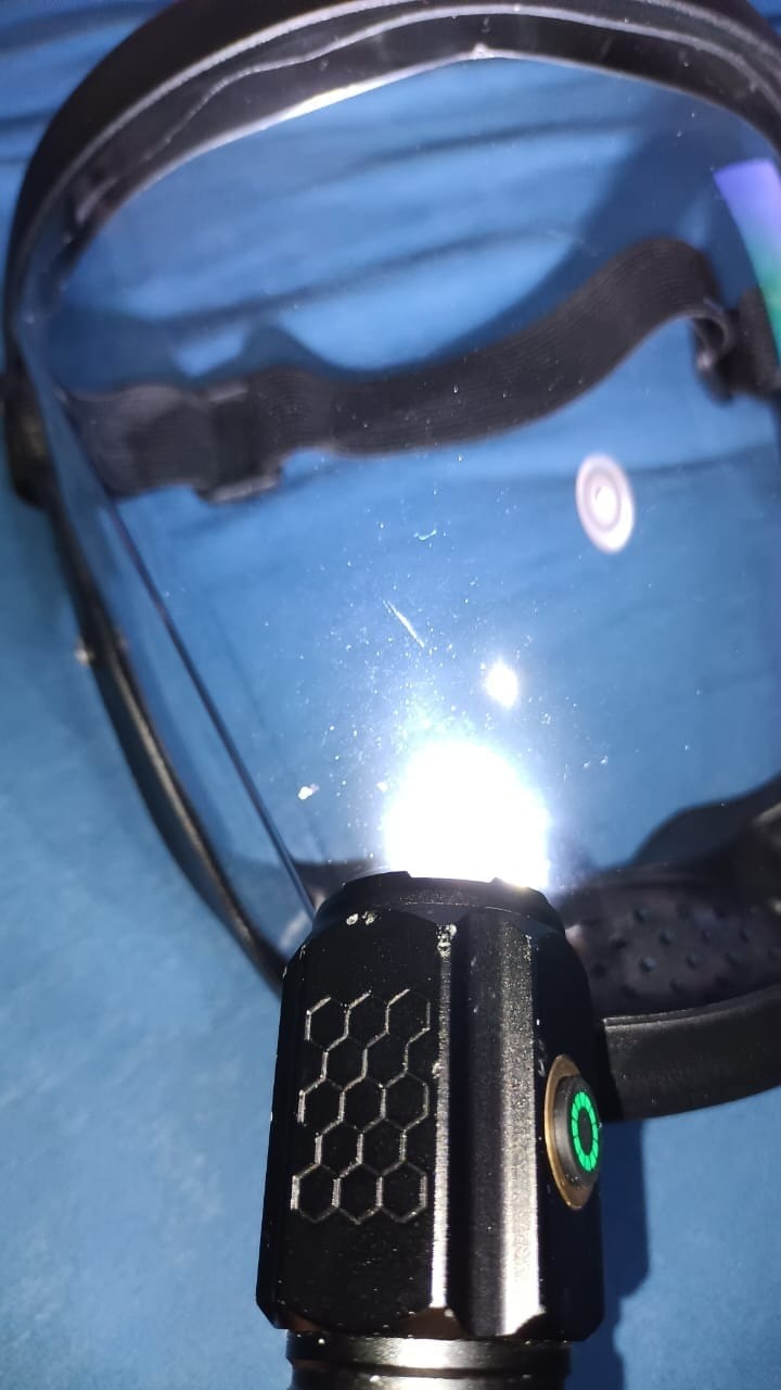 Customer photo review of Visière de protection intégrale anti-buée