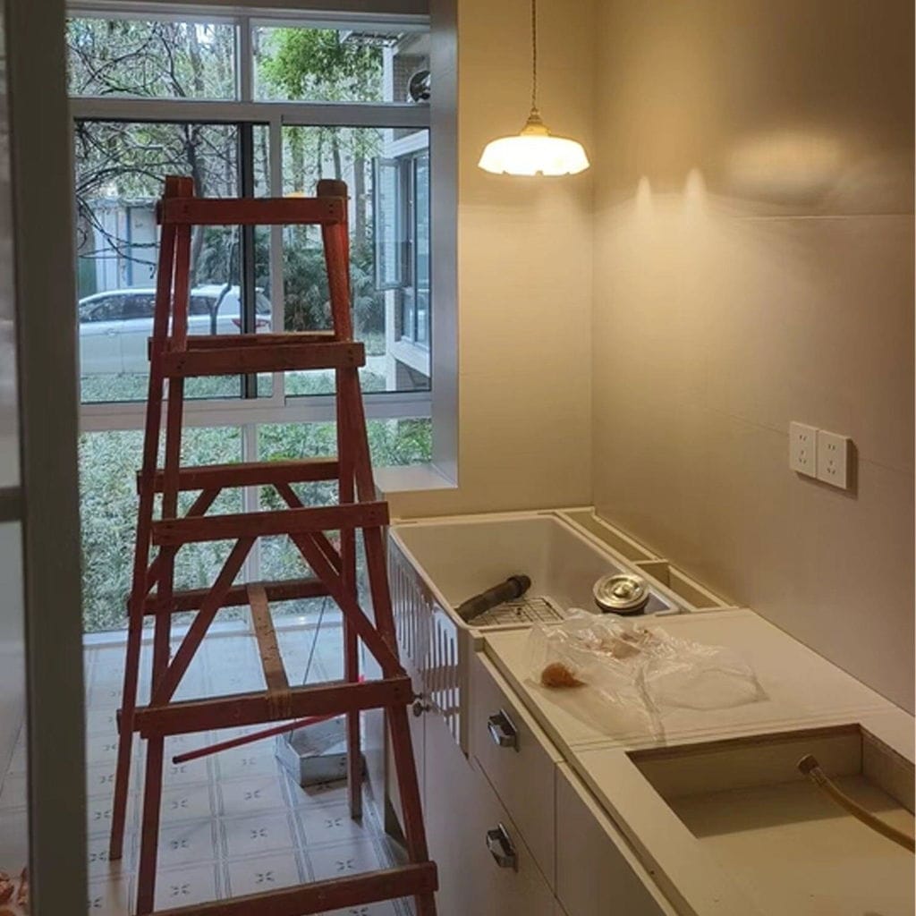 Customer photo review of Pleated Glass Pendant Light, Antique Brass Socket, Plug-In, 25 cm