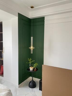 Customer photo review of Tapered Glass Pendant Light, Gold or Black Stems, 46 cm
