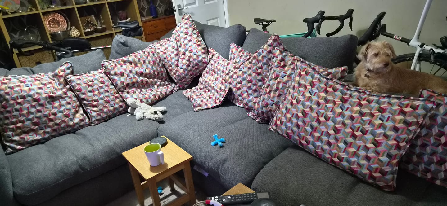 Customer photo review of Rubik Tapestry Fabric