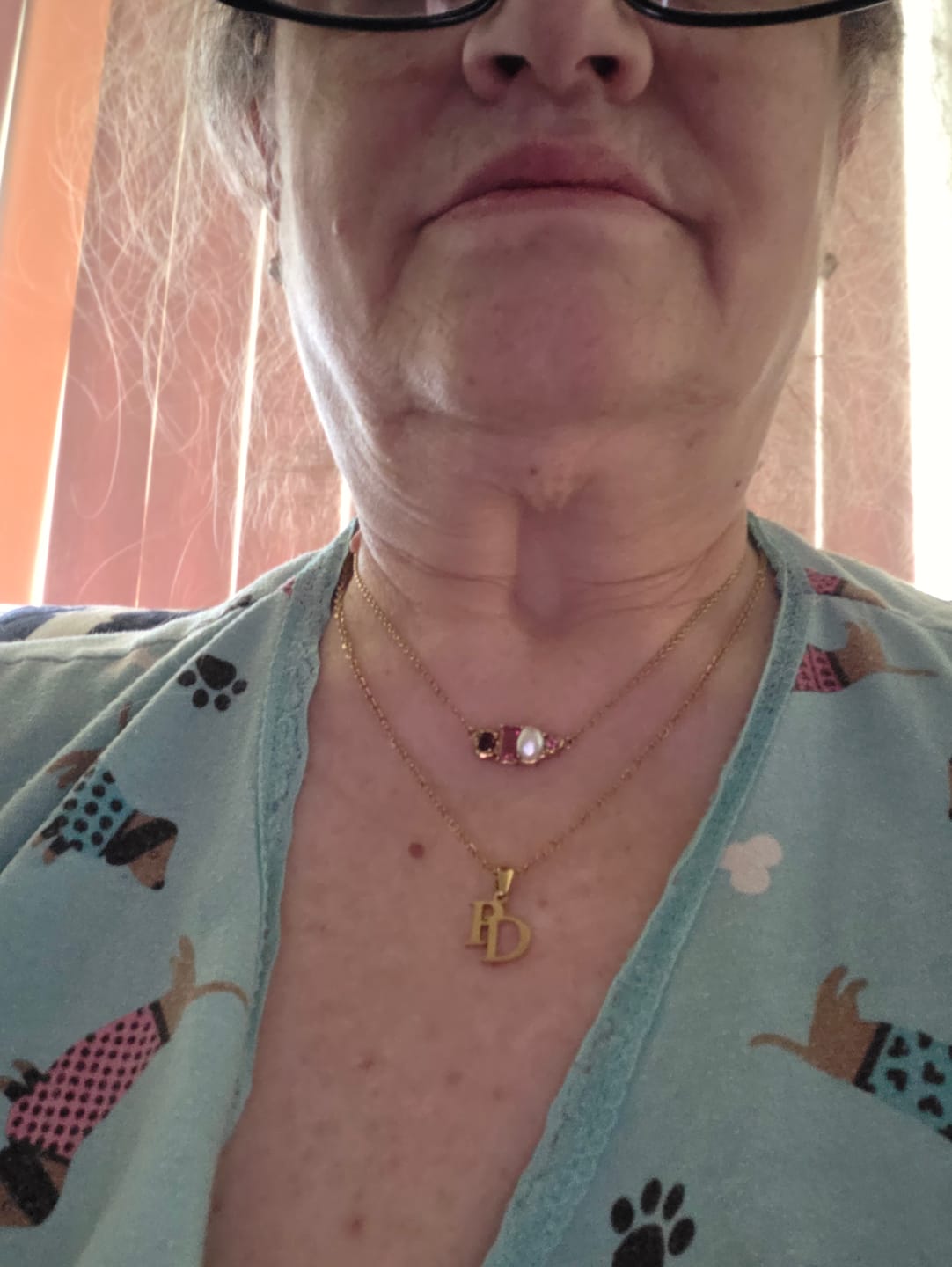 Customer photo review of Intertwined Initial Necklace – Personalized Monogram