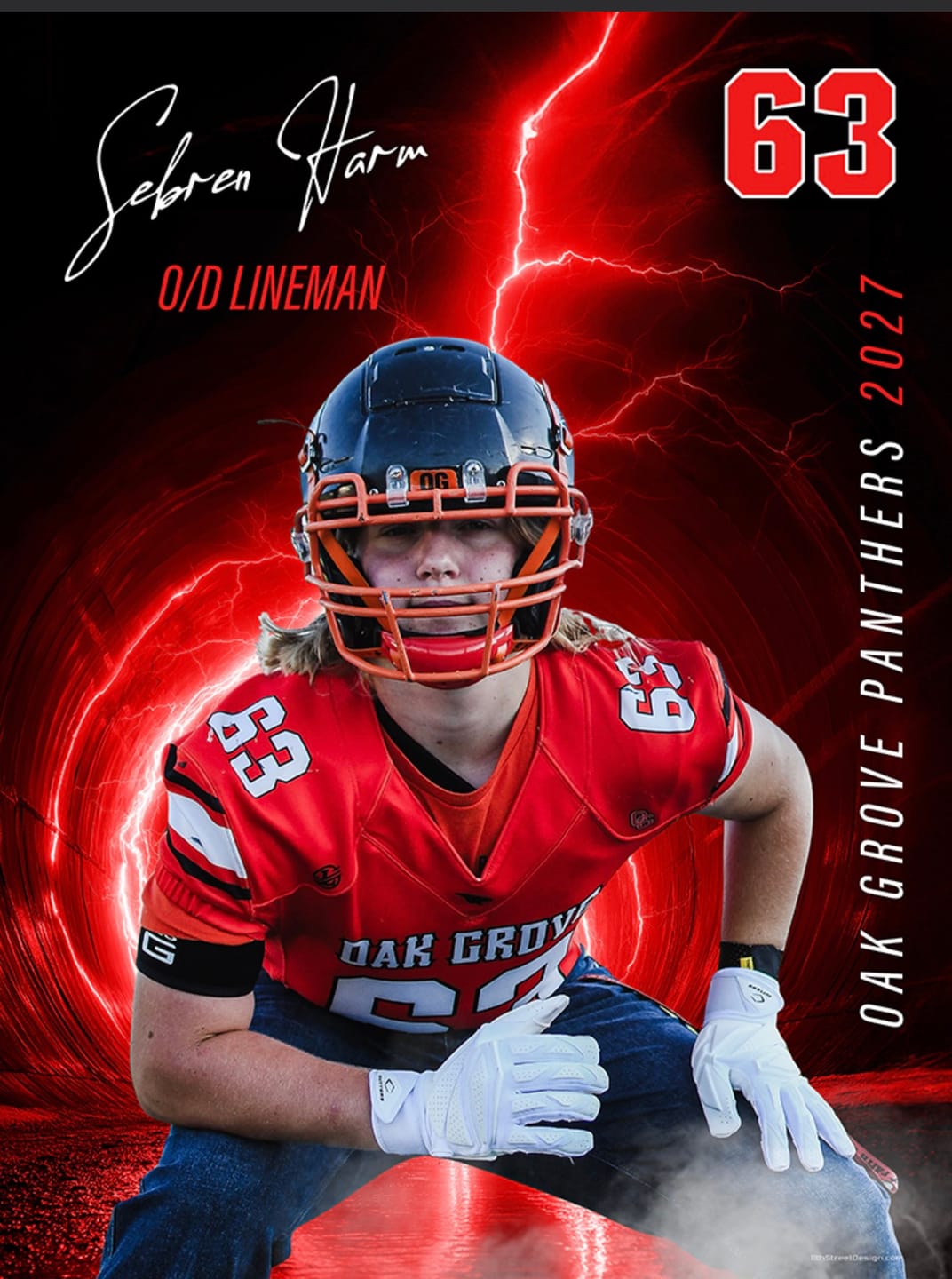 Customer photo review of Custom Sports Banner - Lightning Tunnel Football