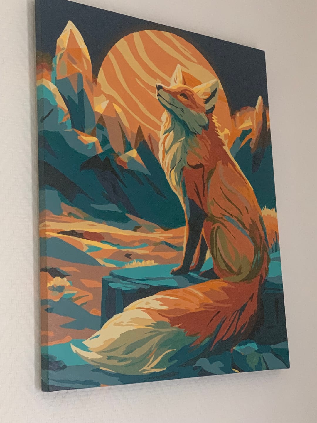 Customer photo review of Fox at Dusk | Paint by Number