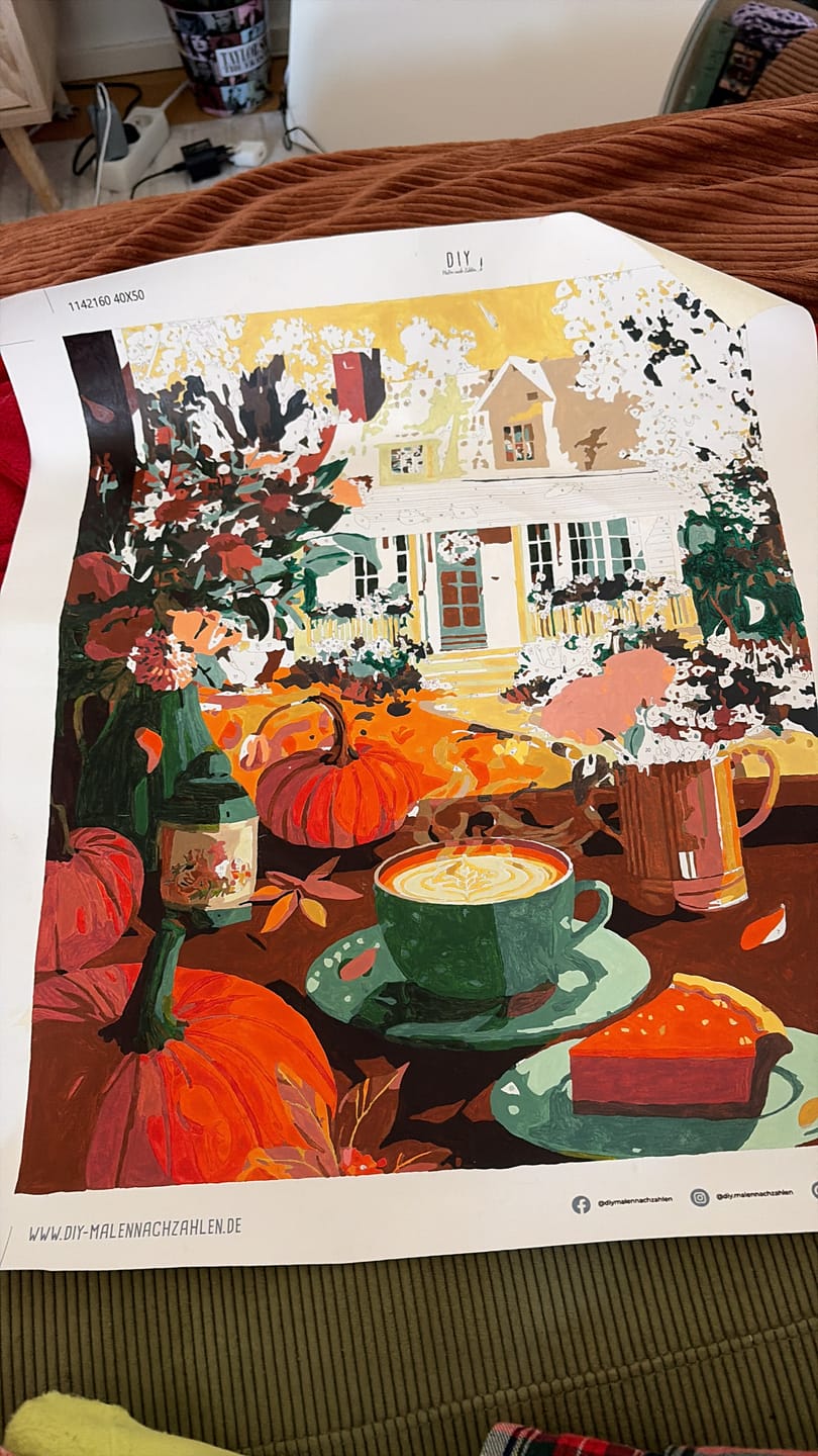 Customer photo review of Malen nach Zahlen - Kürbisse & Kuchen