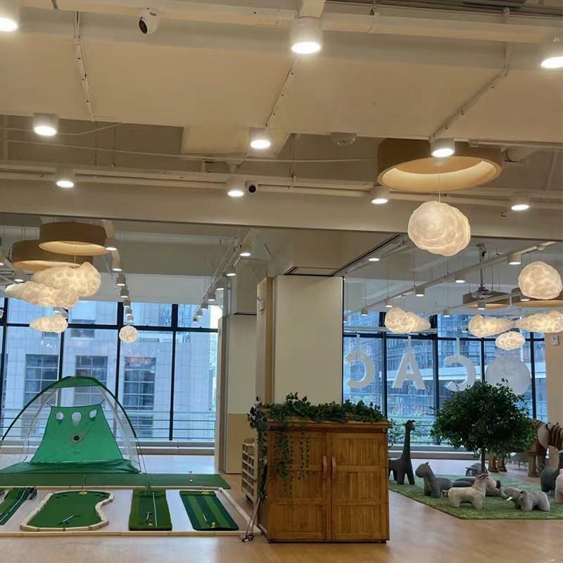 Customer photo review of Cloud-Shaped Fabric Pendant Light, Creased Texture, 30 to 90 cm