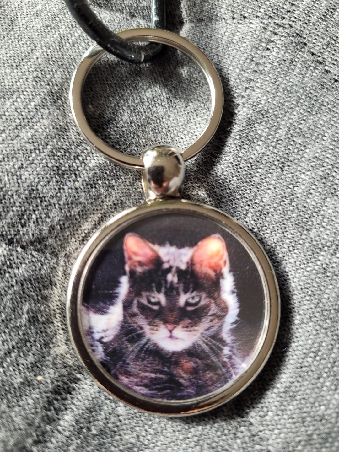Customer photo review of Schlüsselanhänger mit Katzenfoto Angebot