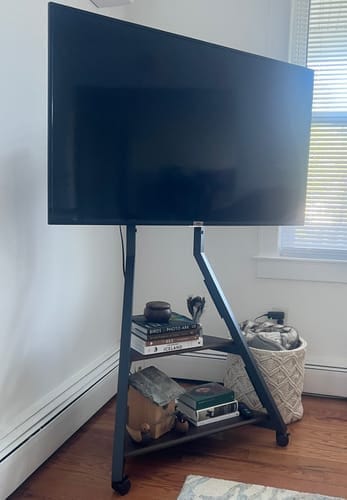 Customer photo review of Eiffel FT65 Floor TV Stand With Wheels