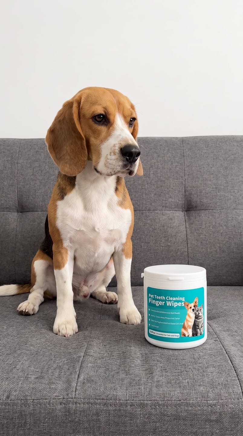 Customer photo review of Toallitas dentales para mascotas