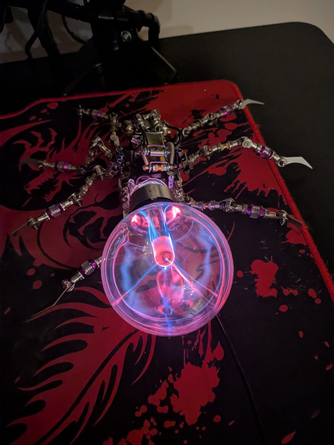 Customer photo review of Cyberpunk Plasma Ball Spider
