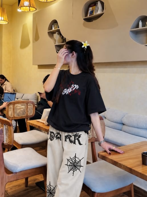 Customer photo review of Inferno Phoenix Oversized Tee | Couple Edition