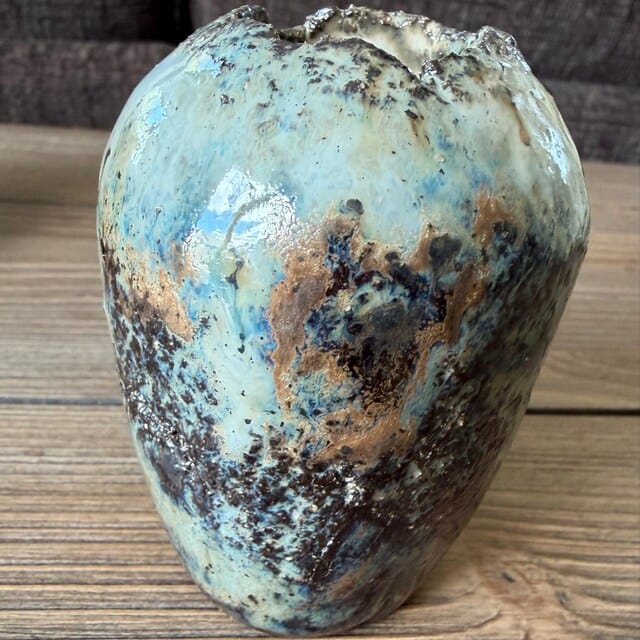 Customer photo review of OOAK Ceramic Wabi Sabi Bud Vase II