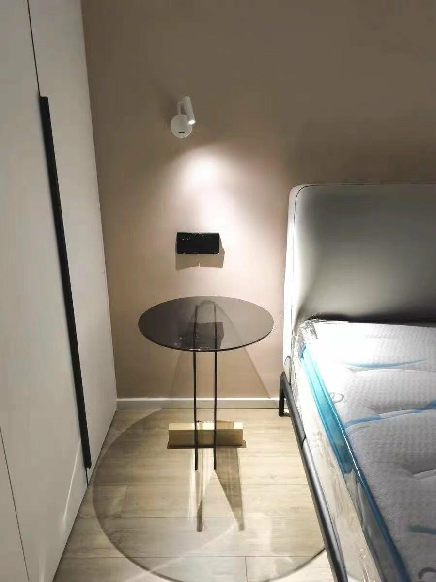 Customer photo review of Gold Wall Light, Integrated LED, 12 cm Disc Base, Wall Sconce