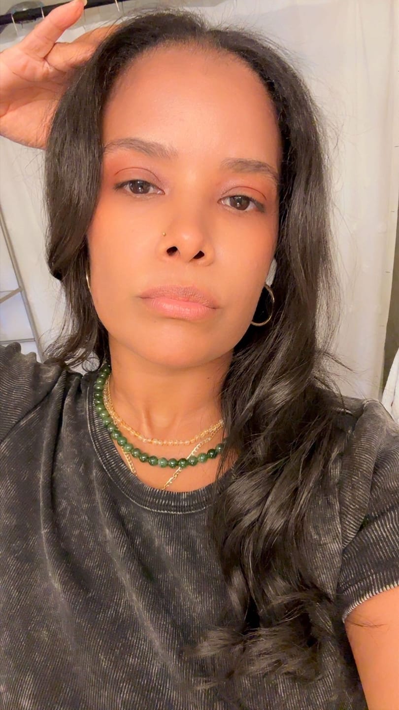 Customer photo review of Green Jade Beaded Necklace