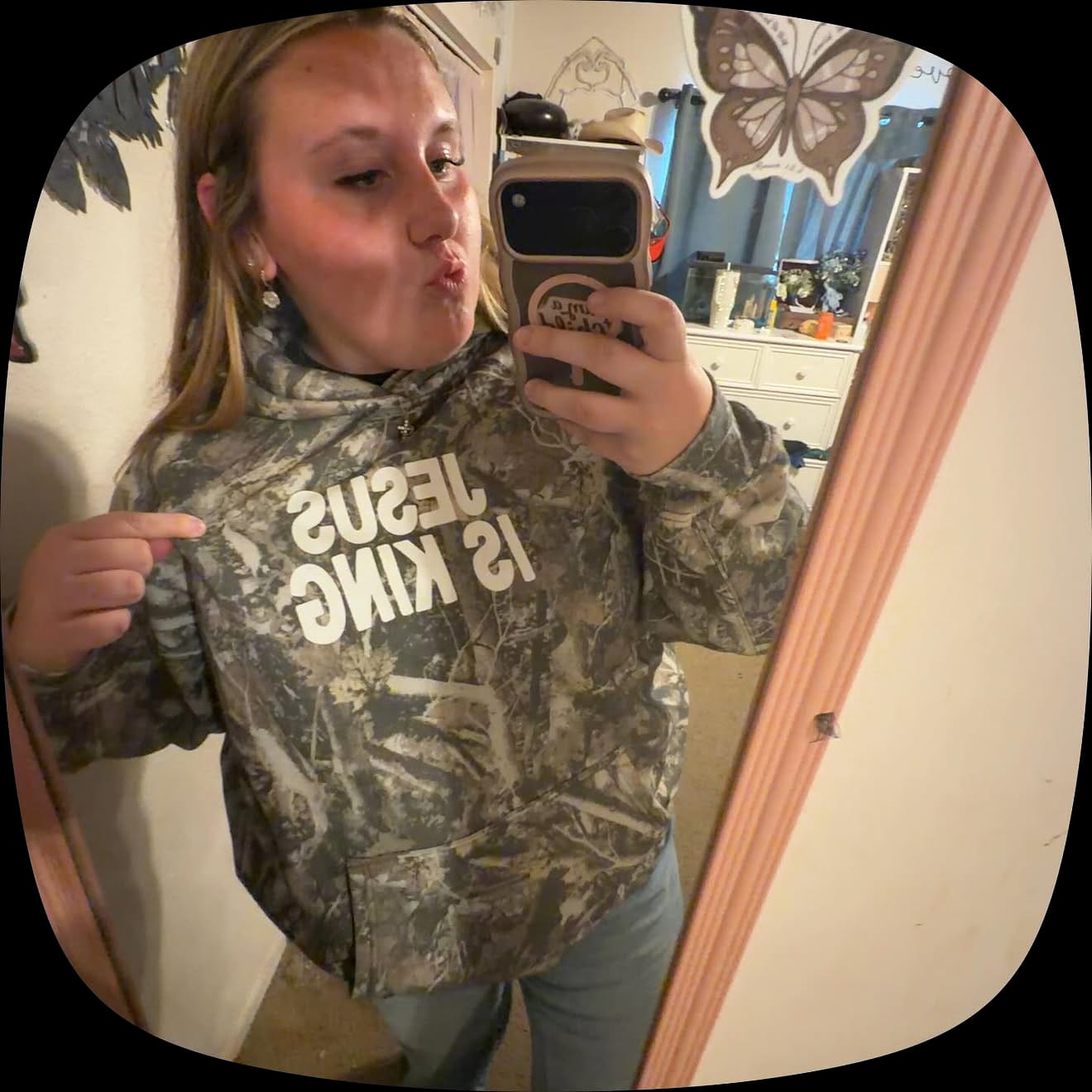 Customer photo review of Jesus Is King Heavy Hoodie