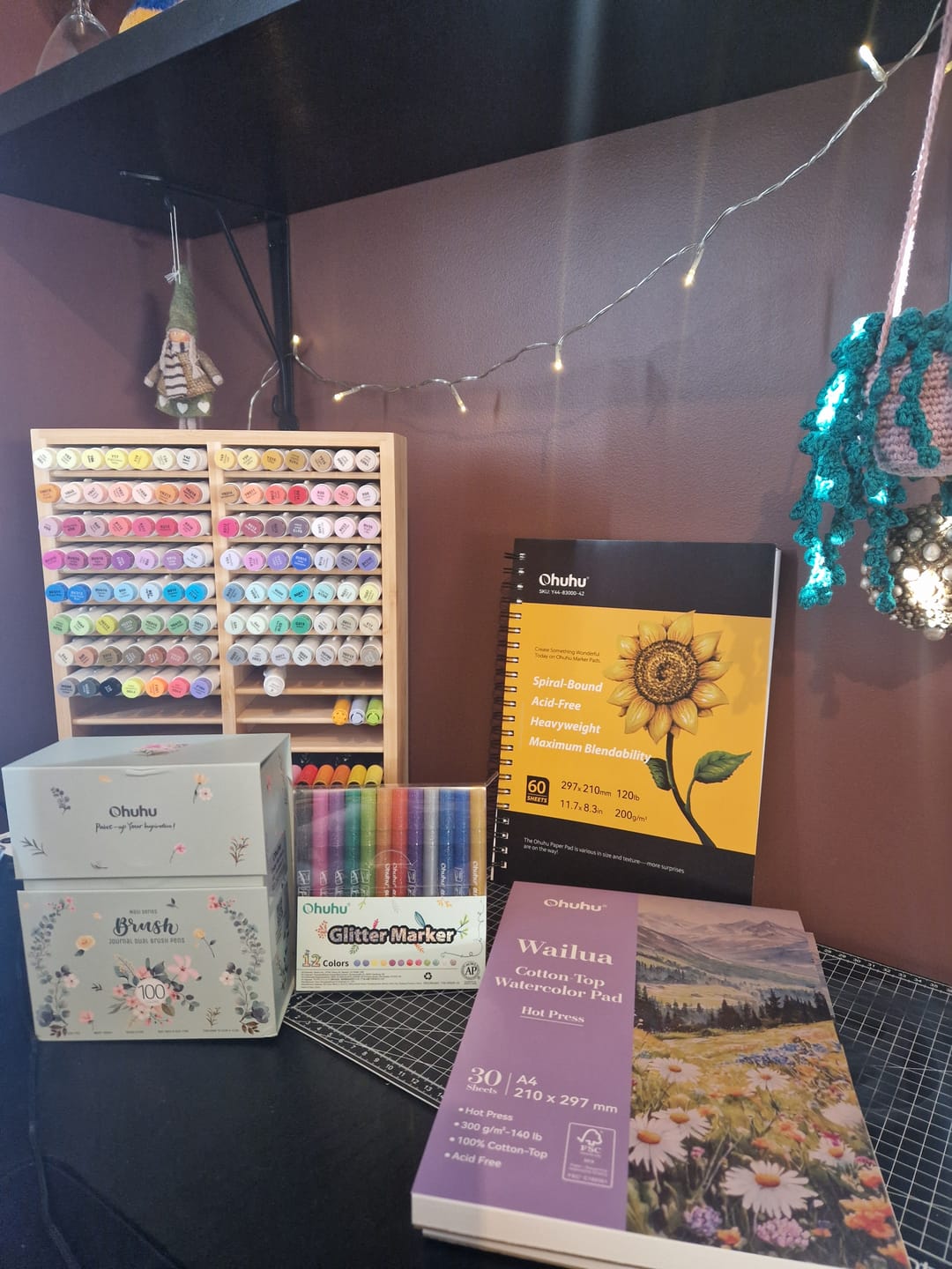 Customer photo review of Ohuhu Bamboo Marker Organizer