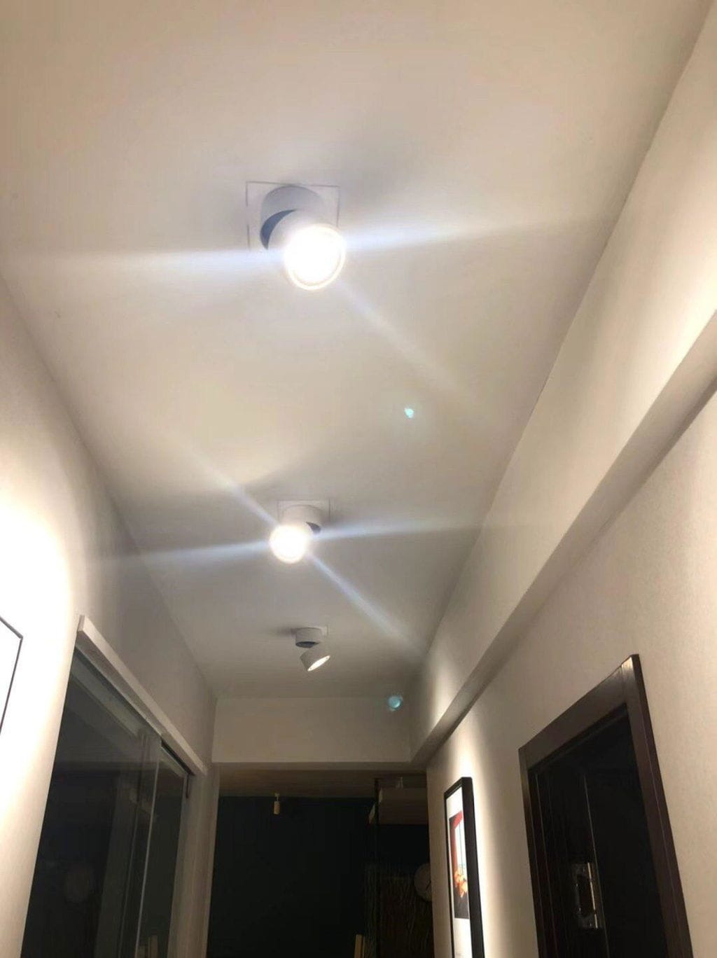 Customer photo review of Adjustable Aluminium Spotlight, 24° Beam Angle, Black or White