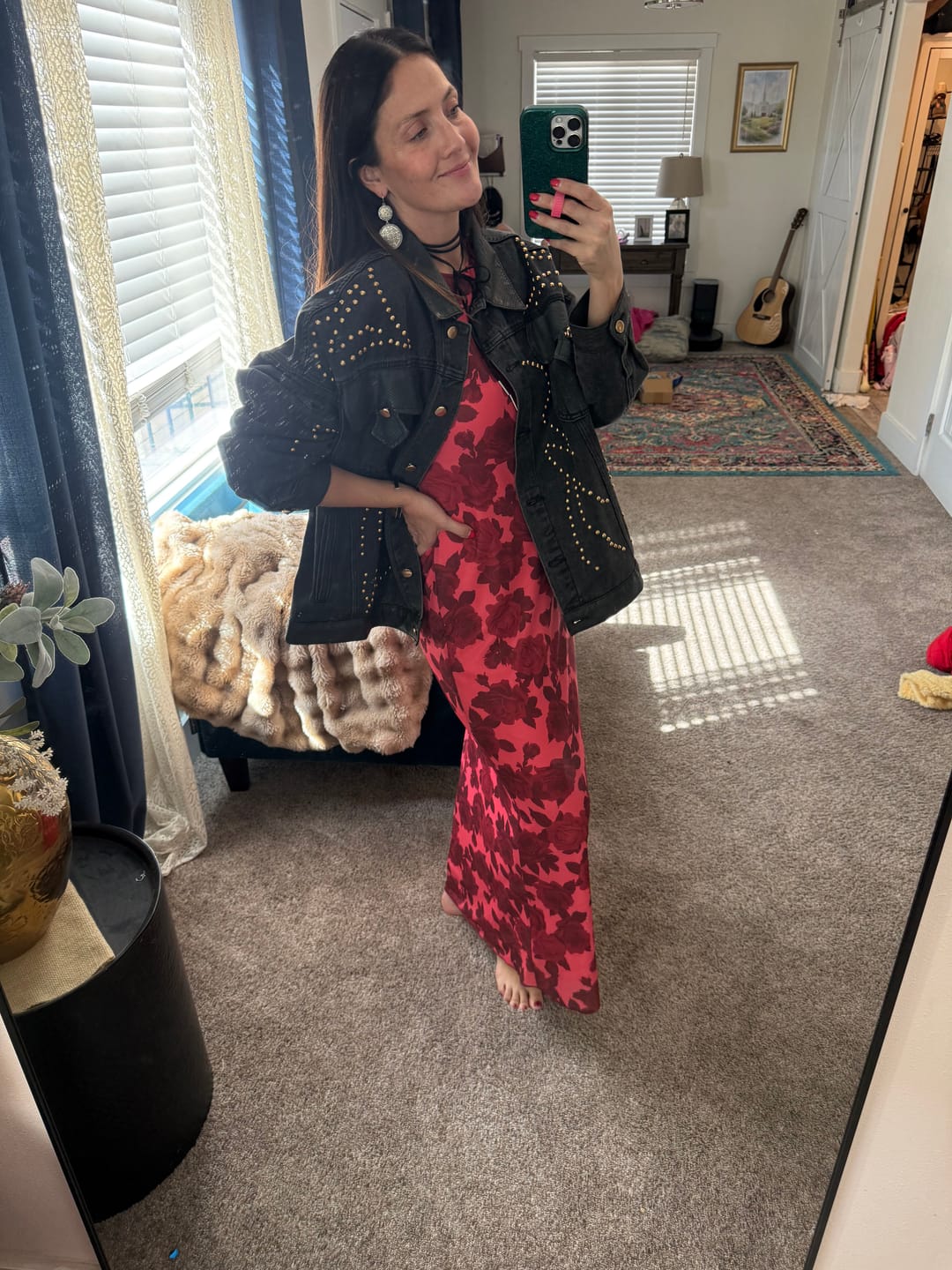 Customer photo review of RICKI-BLACK STUDDED DENIM JACKET