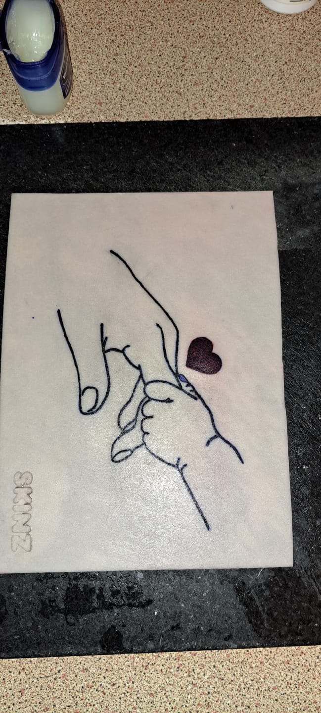 Customer photo review of Tattoo Practice Skin | Size Medium A4 | Pack of 3