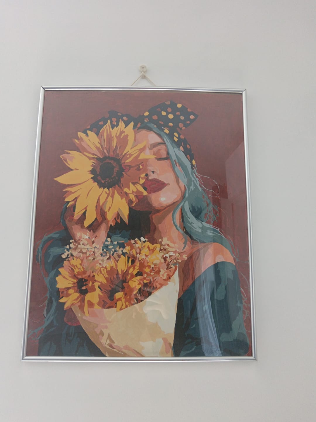 Customer photo review of Sunflower Embrace | Paint by Number