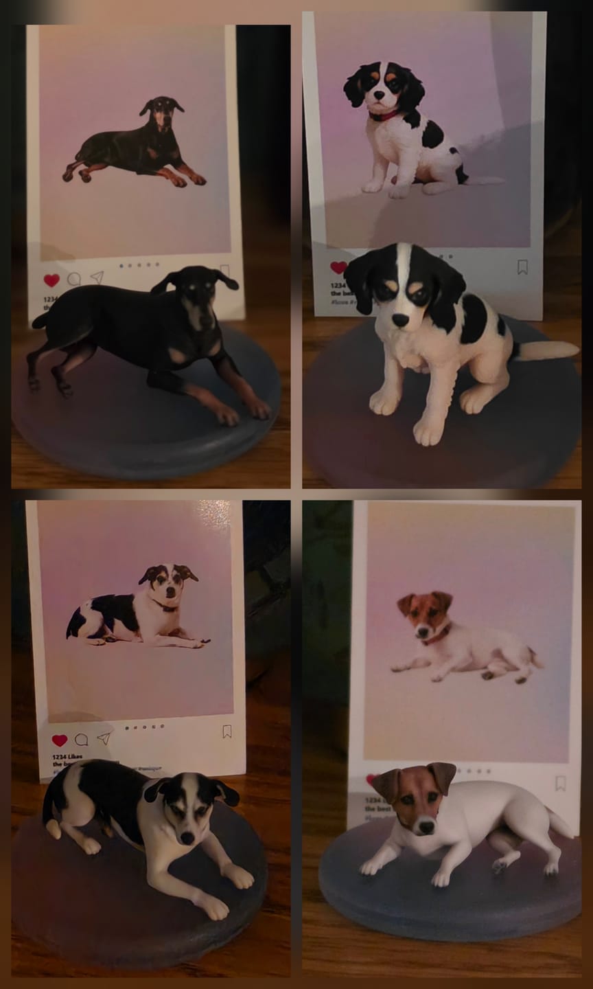 Customer photo review of Personalized Pet 3D Figurine from Photo