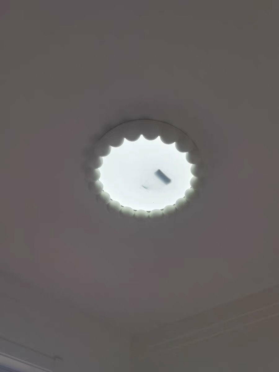 Customer photo review of Round Resin Ceiling Light, Acrylic Diffuser, 44 cm